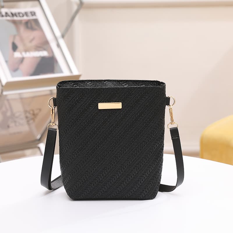 Mini Sac Bandoulière Simple Tendance Femme — noir