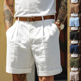 Men's Straight Leg Shorts With Pockets  Casual Dress Pants Loose Fit Summer Bottoms For Daily Wear Clothing